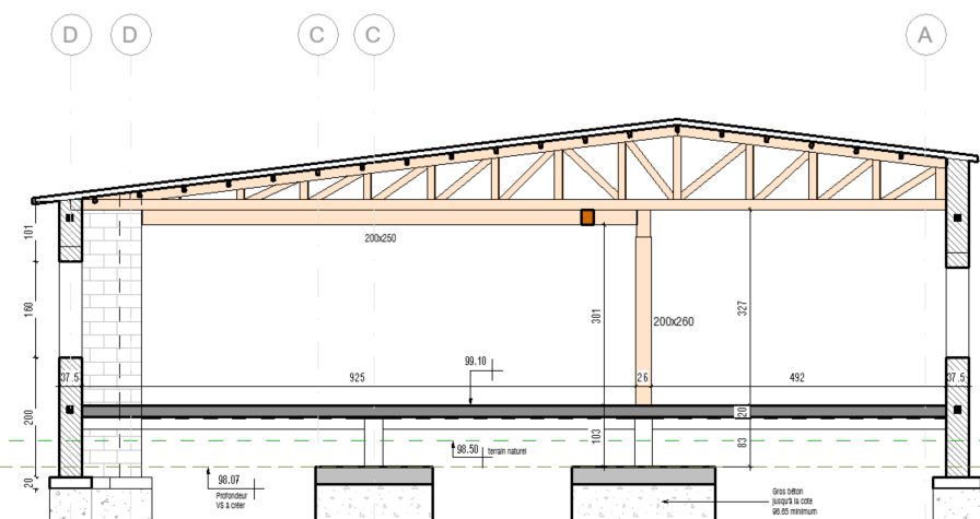 Extension du gymnase — Collège de Buchy — vue 4