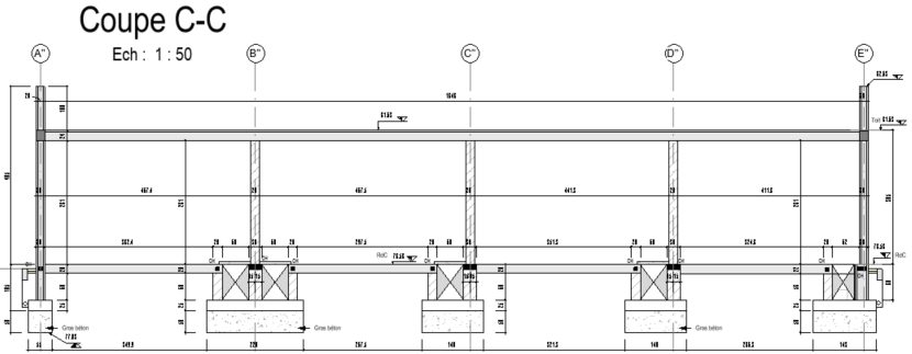 Poste de livraison, modèle structurel 3D
